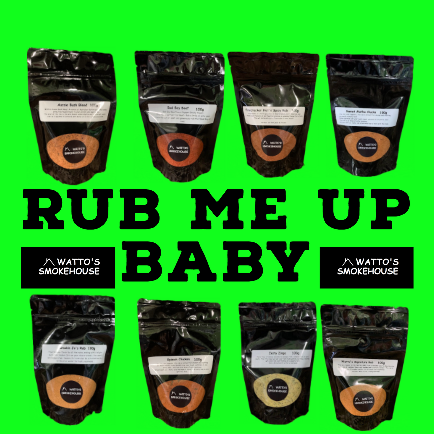 Rub Me Up Baby Pack with 8 x 100gm rubs