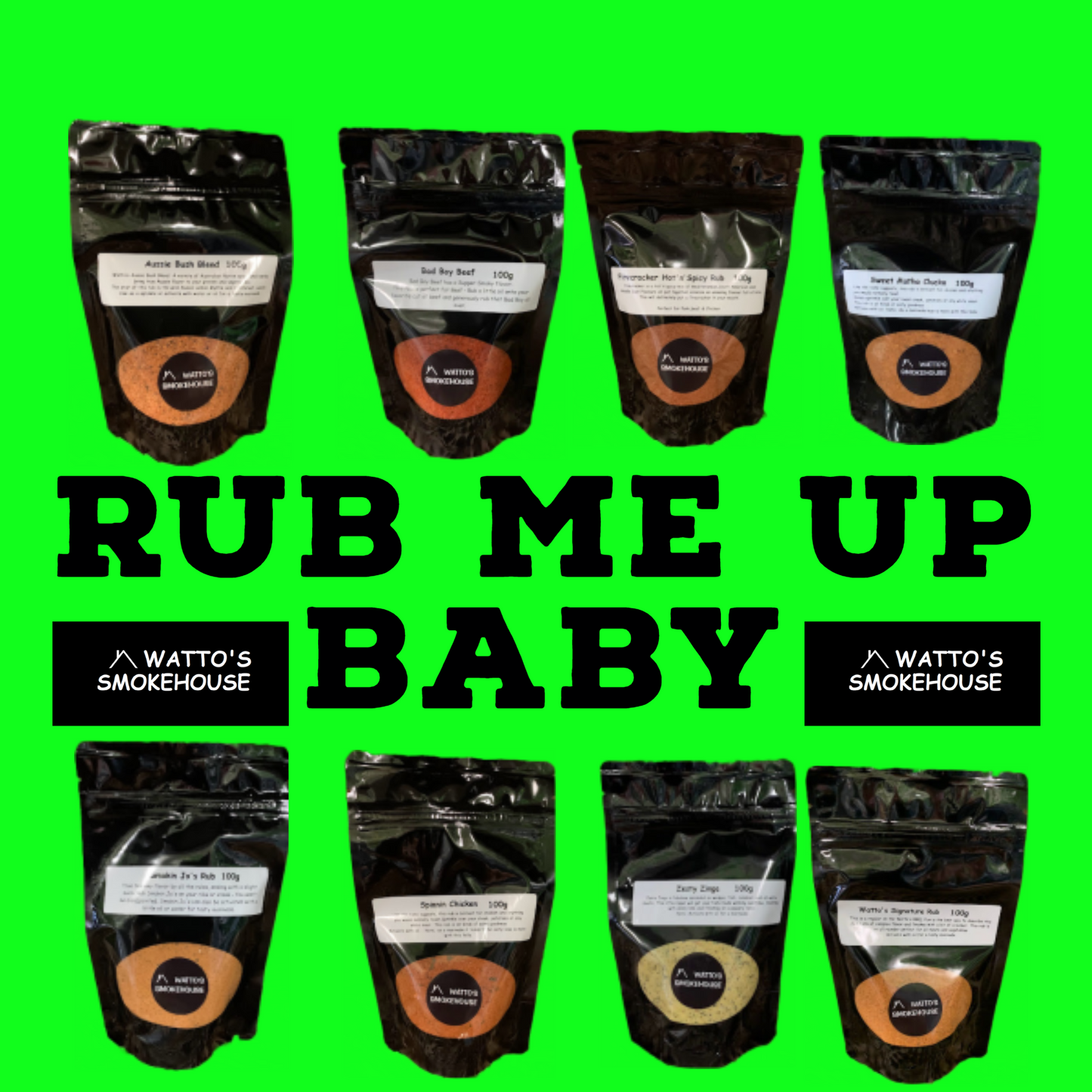 Rub Me Up Baby Pack  with 8 x 100gm rubs