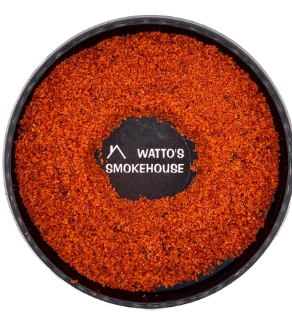 WATTOS SMOKEHOUSE Supper duper Smoky flavour! This rub is perfect for Beef - Add a little oil to your favourite cut of beef and generously rub that Bad Boy all over. If you love big smoky flavour you will love Watto's Smokehouse Bad Boy Beef!